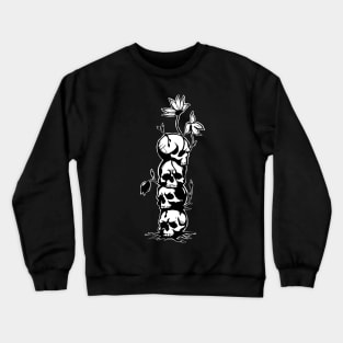 skulls and flowers Crewneck Sweatshirt